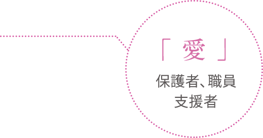 「愛」保護者、職員 支援者